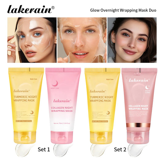 Overnight Skincare Routine Glow Overnight Wrapping Mask Combo Firm Skin