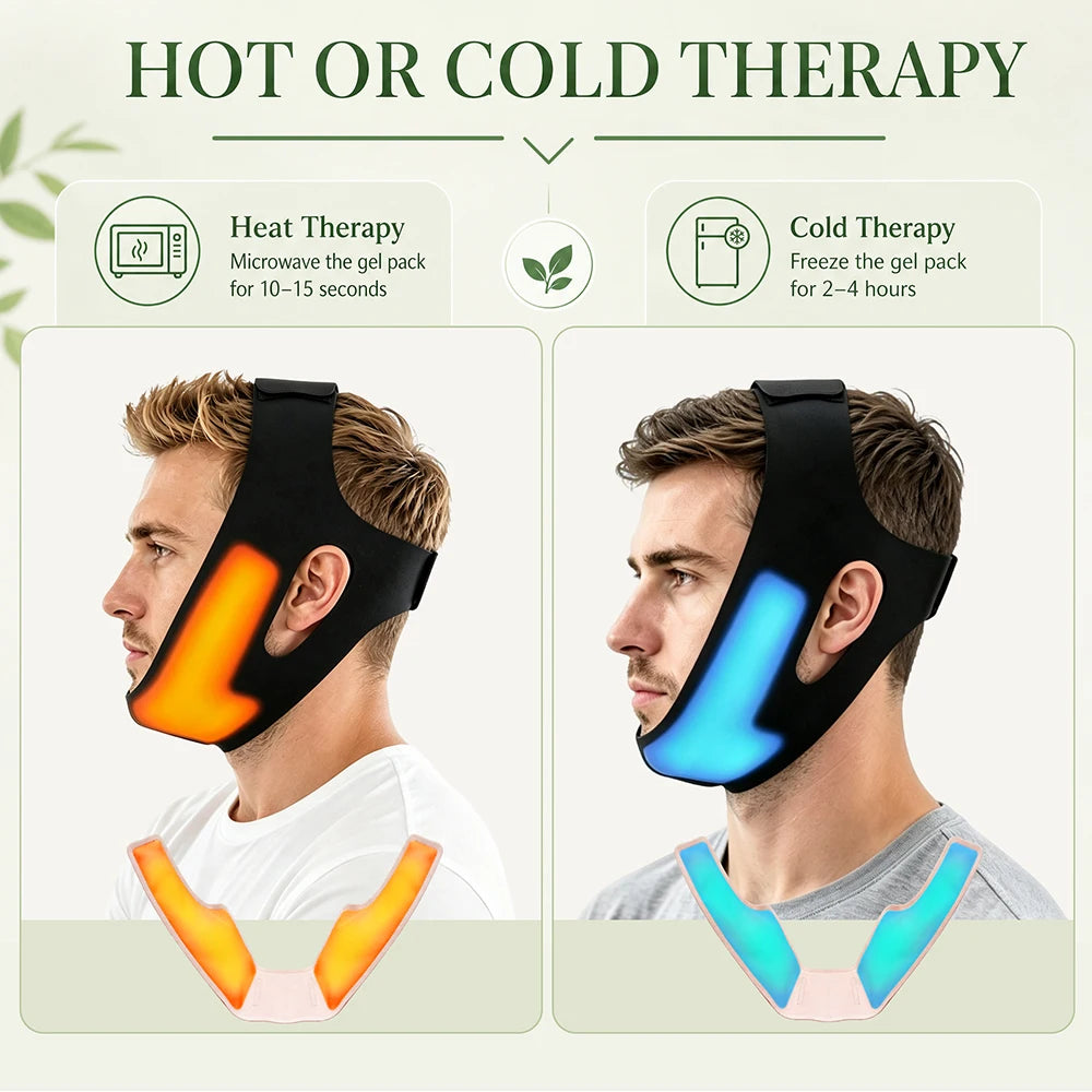 Home Skincare Face Wrap Band Hot and Cold Compress for Chin and Jaw - 4