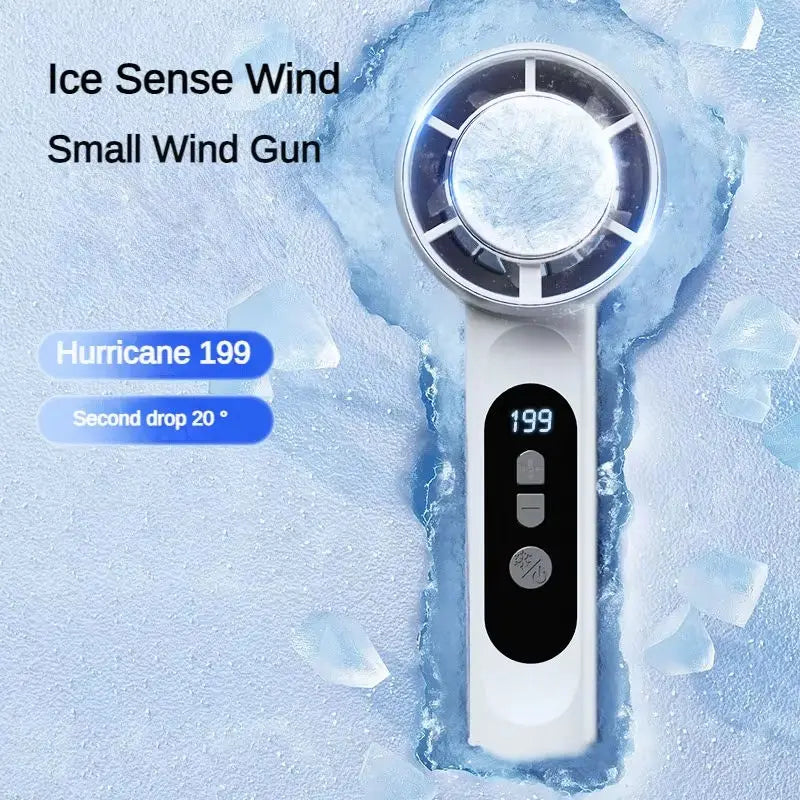 Traveling Outdoor Stay Cool Mini Handheld Ice Cooler Turbo Fan Portable