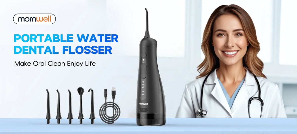 Bathroom Oral Irrigator Portable Water Flosser with Five Jet Nozzles