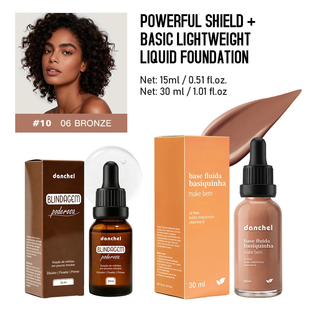 Daily Makeup Face Makeup Set with Primer Serum and Liquid Foundation - 29