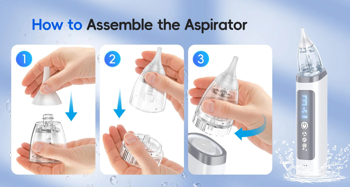 Nursery Nasal Aspirator for Babies with Gentle Suction Levels and Music