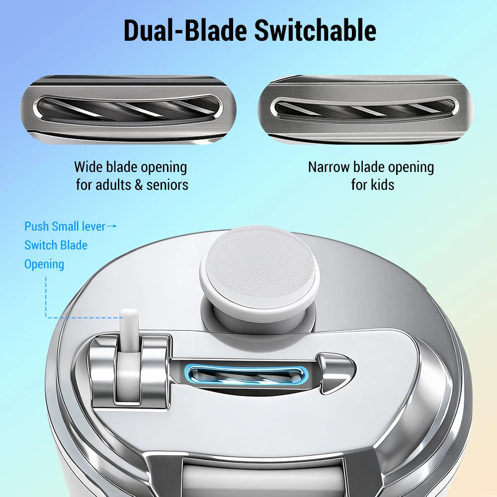 Home nail care electric nail clipper with LED light and magnifying glass