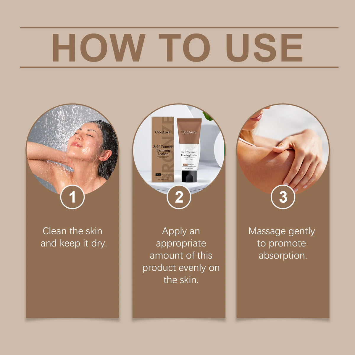 Beach Day Self Tanning Lotion Natural Bronze Glow For Full Body
