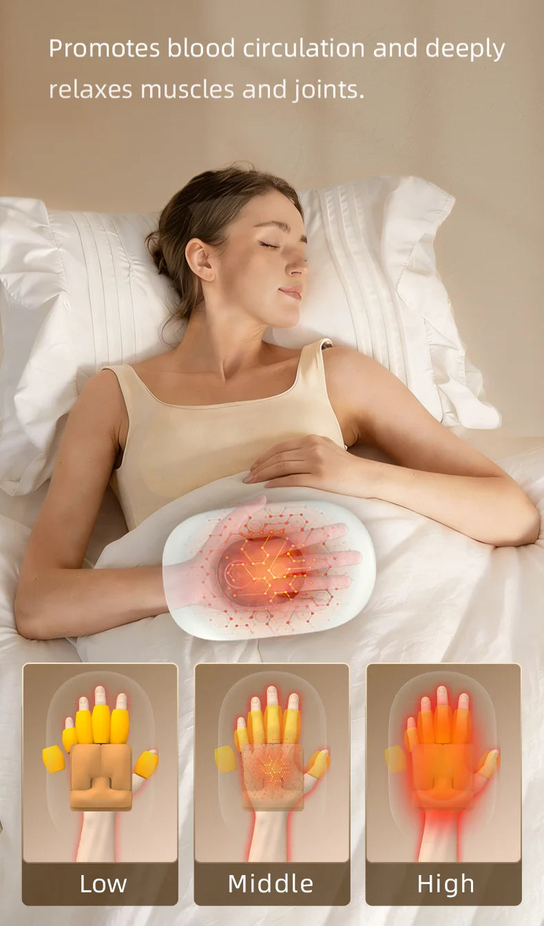 At Home Hand Massager Machine for Deep Palm Kneading and Finger Stretching