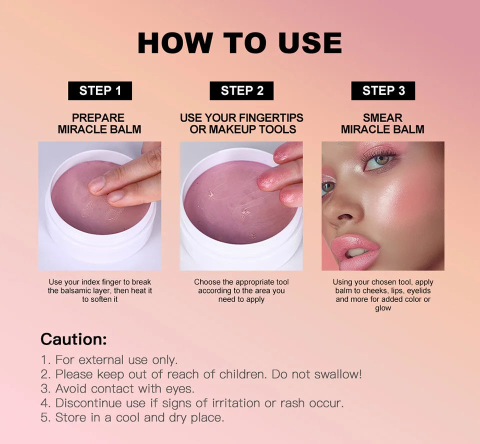 Daily Makeup Miracle Balm Multi Purpose Cream Blush And Lipstick Tint - 16