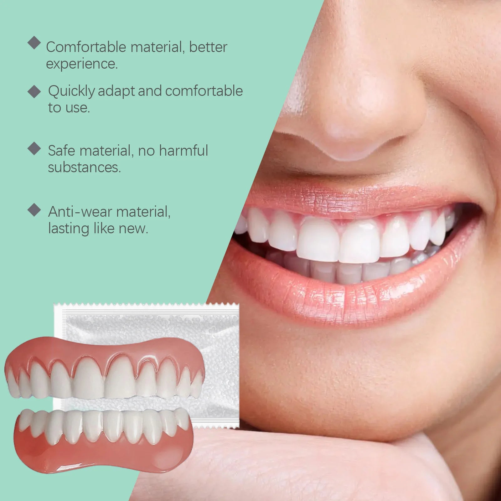 Daily Smile Recovery Silicone Dentures Set for Natural Look and Fit - 1