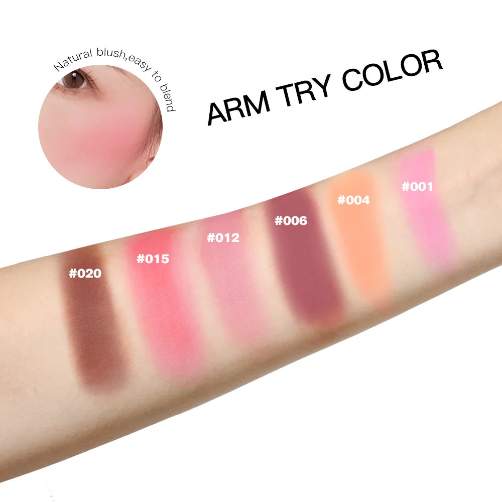 Daily Makeup Embossed Blush Palette with Natural Color Rendering and Glow