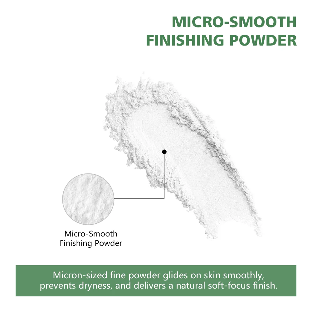 Daily Makeup Routine Loose Powder for Shine-Free Matte Finish