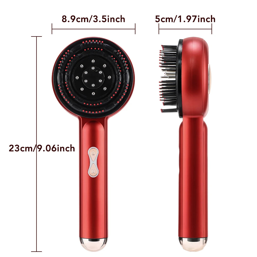 Scalp Care Electric Massage Comb with Red Light and Oil Applicator - 26