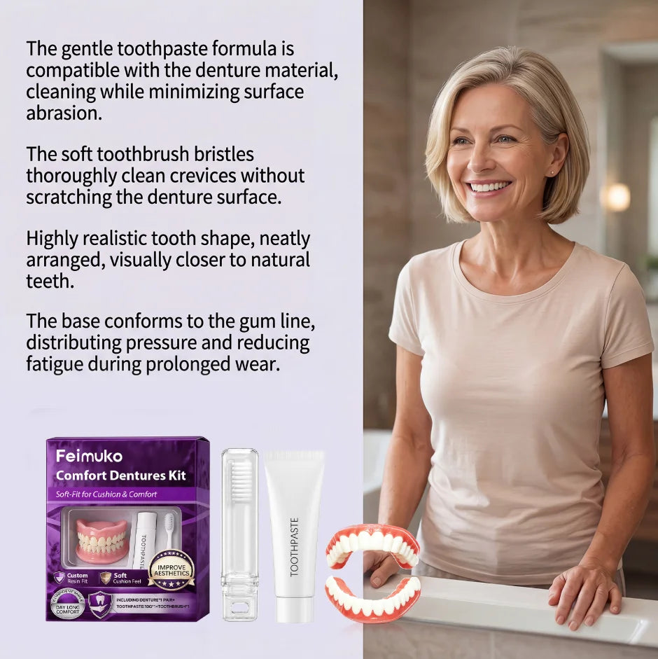 Daily Smile False Teeth Cosmetic Dentures for Natural Looking Comfort - 6