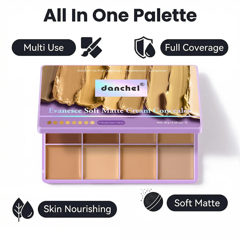 Daily Makeup Routine Cream Concealer Palette for Flawless Coverage - 4