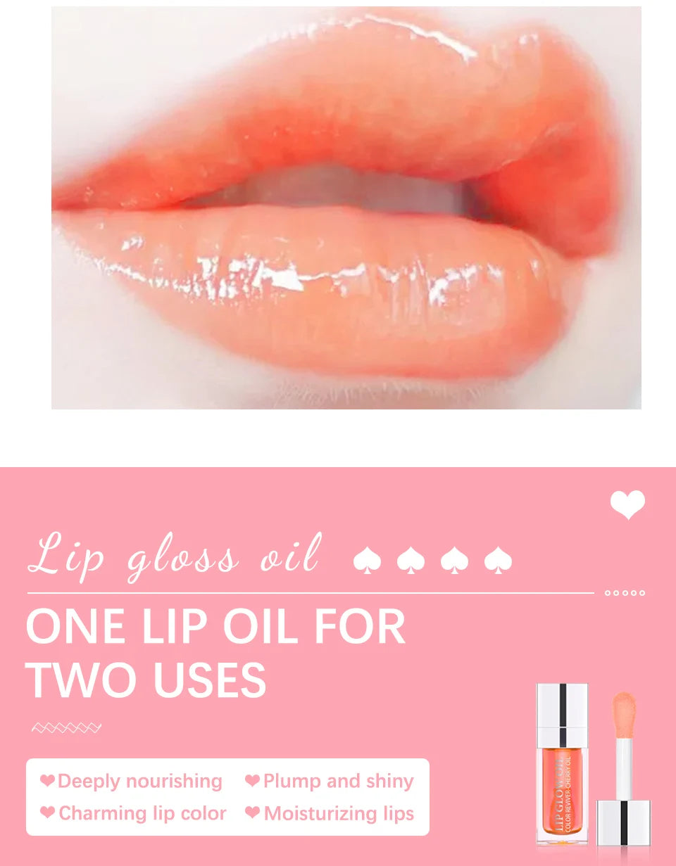 Daily Makeup Lip Oil Plumping Lip Gloss for Hydrated Shine