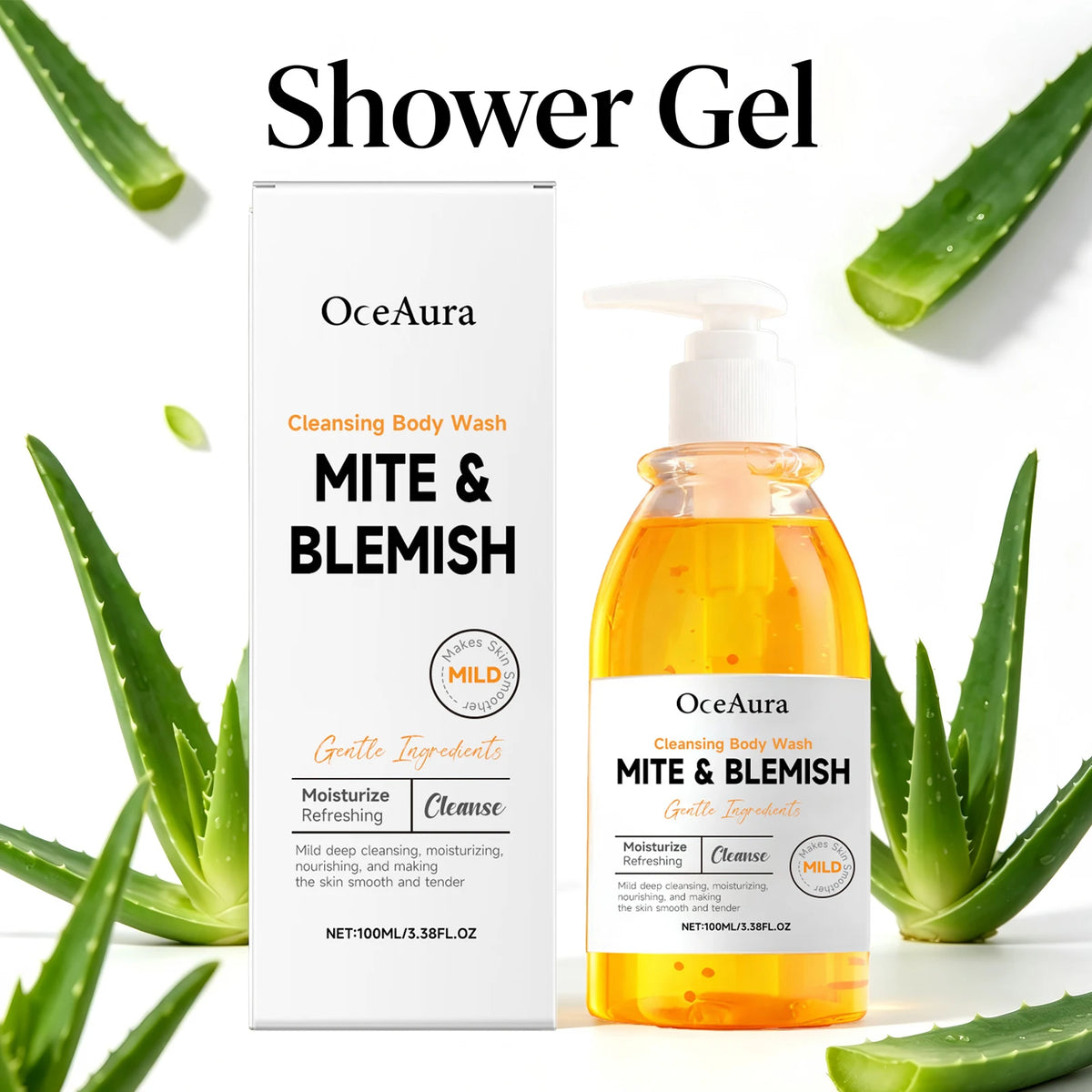 Oily Skin Mite And Blemish Cleansing Body Wash For Acne Control