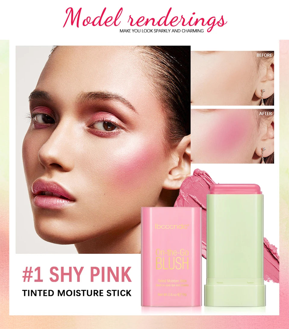 Daily Makeup Routine Cream Blusher Stick for Natural Glow