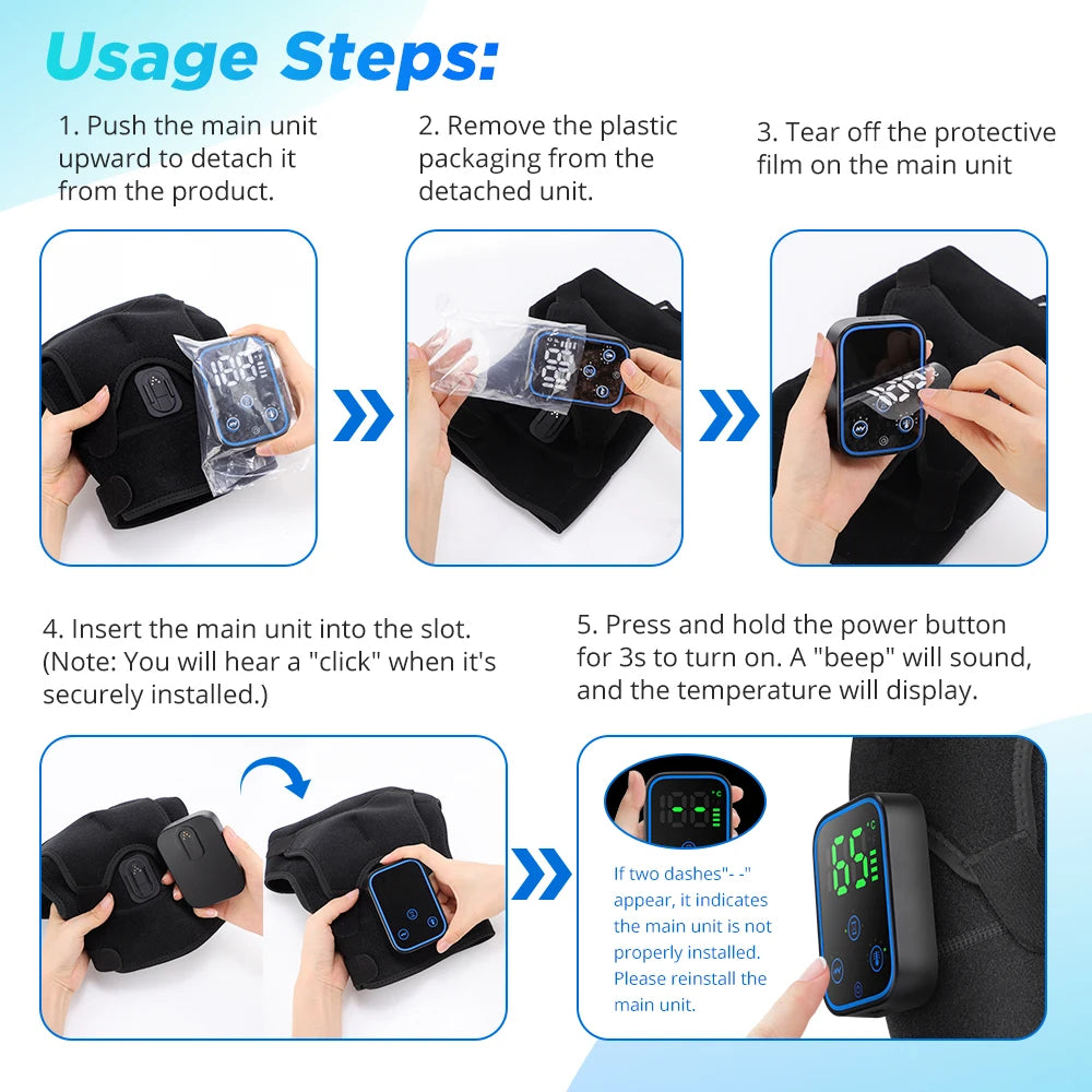 At home cordless shoulder heating massager with app control and vibration - 16