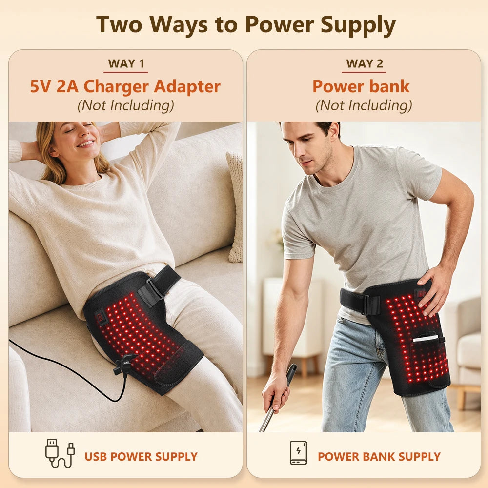 Home relaxation red light heating hip brace for soothing comfort support