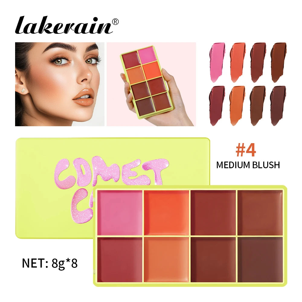 Daily Makeup Blusher Cream Plate for Natural Finish and Long Lasting Look