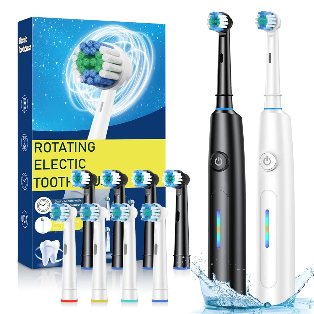 Daily bathroom routine electric toothbrush for a deeper clean