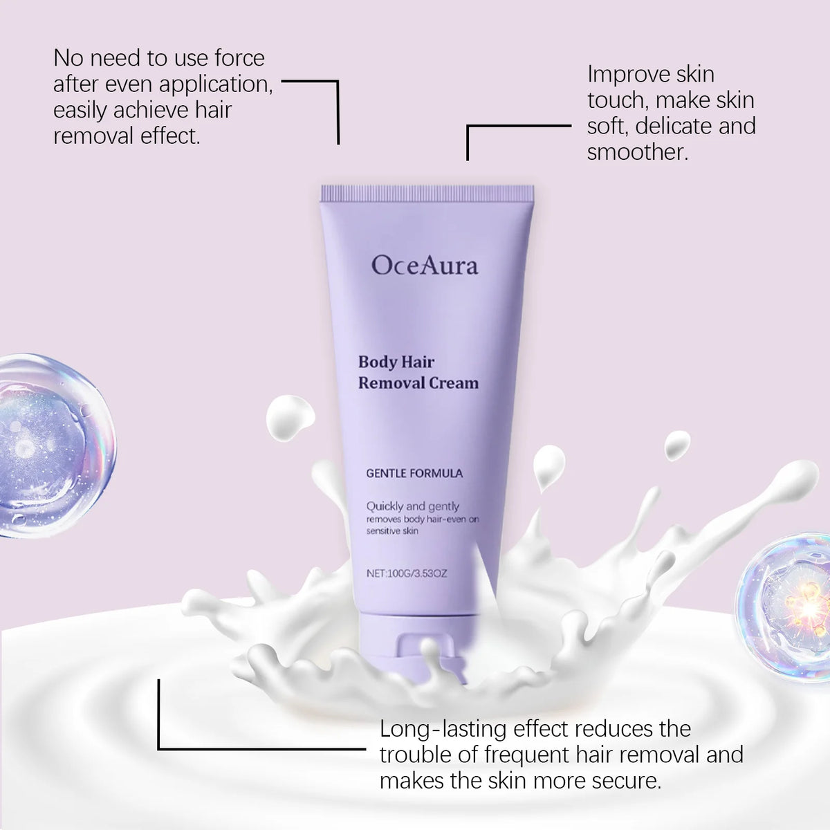 Smooth Skin Hair Removal Cream for Painless and Gentle Body Care