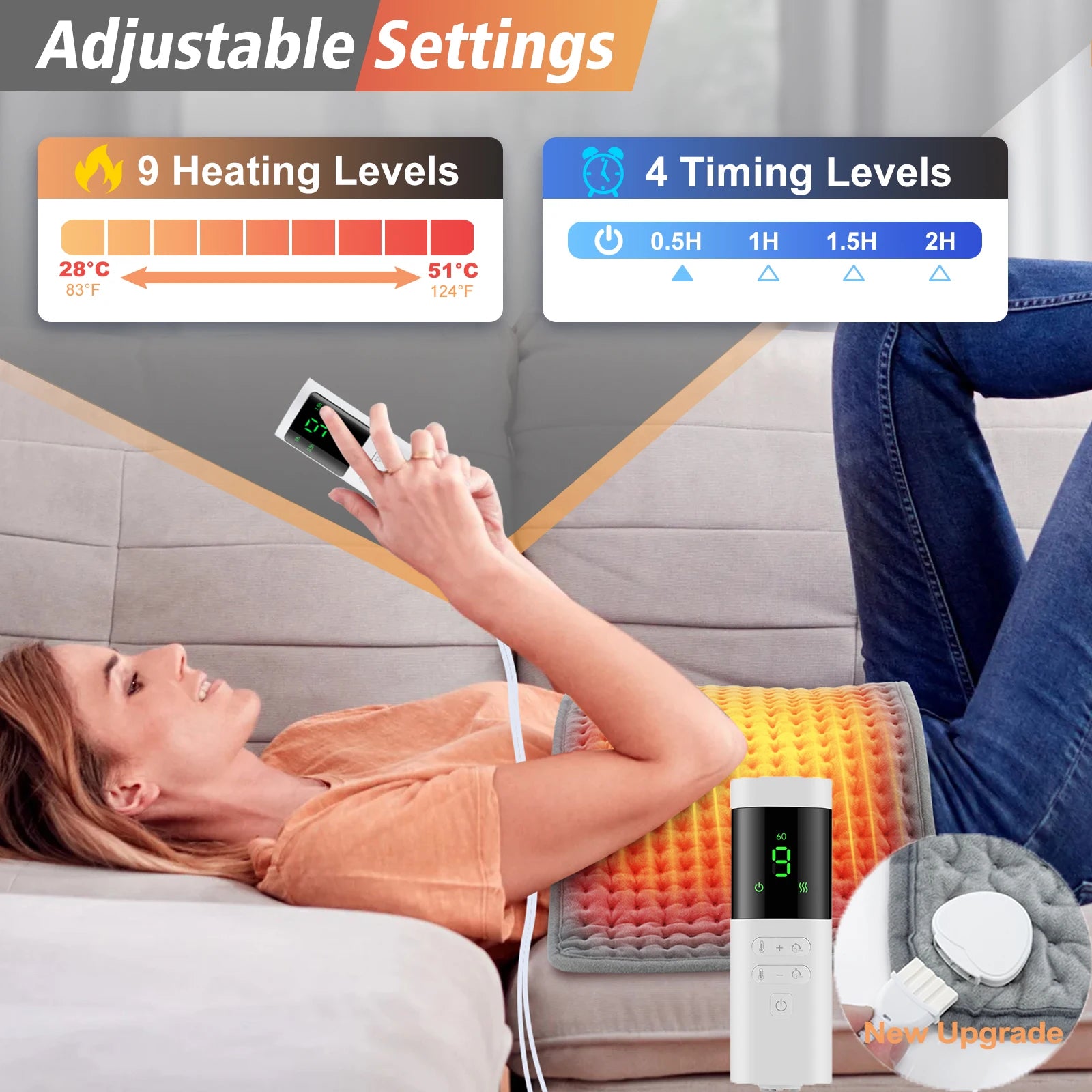 Bed Electric Heating Blanket Heated Mat for Cold Winter Warmth - 2