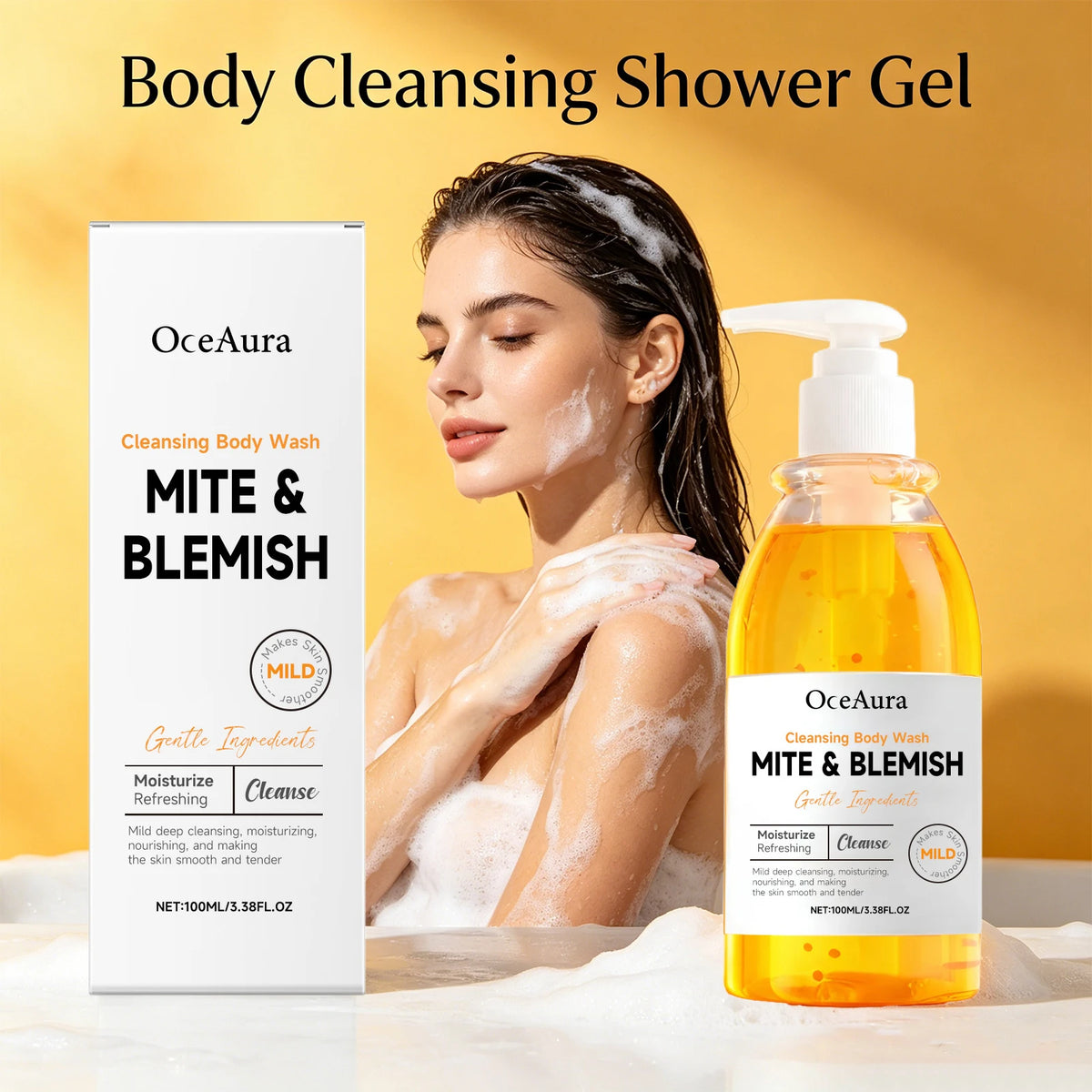 Oily Skin Mite And Blemish Cleansing Body Wash For Acne Control