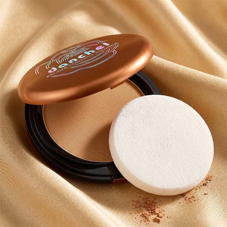 Daily Makeup Bronze Compact Powder for Flawless Matte Finish Coverage - 18