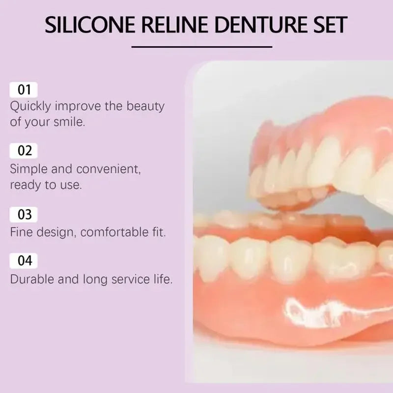 Daily Use Denture Reliner Kit for Comfort and Temporary Teeth Fit