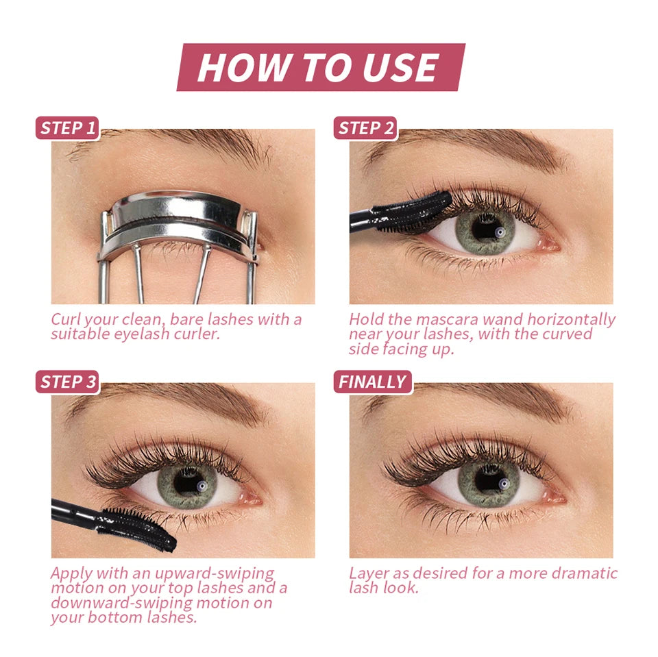 Daily Makeup Waterproof Lengthening Mascara For Long-Wearing Eye Lashes