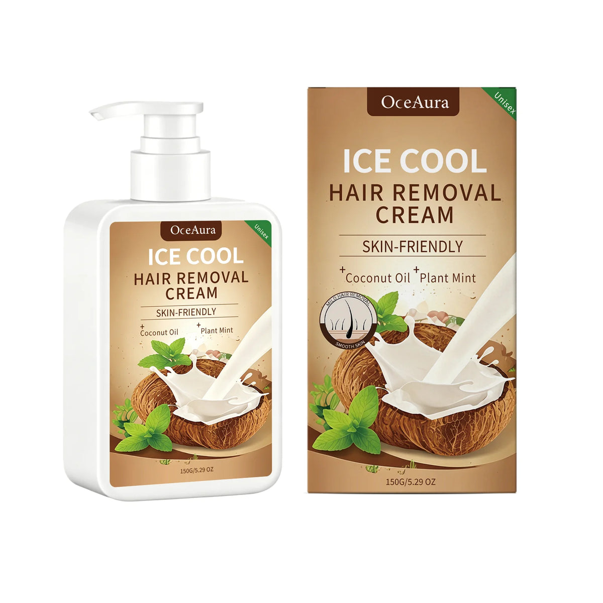 Smooth Skin Ice Cool Hair Removal Cream for Painless Depilation Care