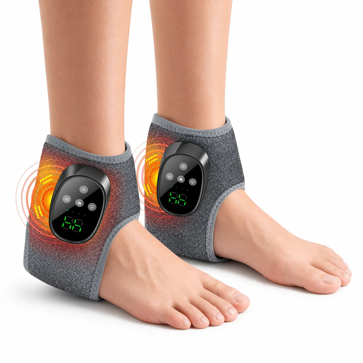 Home Office Heated Vibration Ankle Massager Wrap for Foot Relaxation - 21