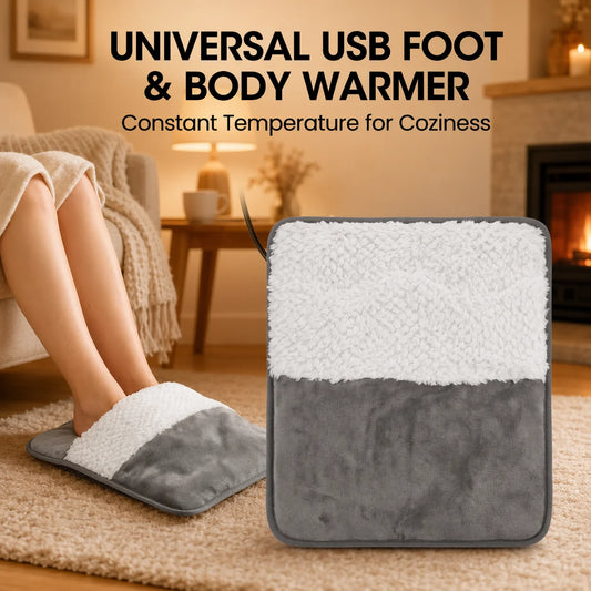Office Desk Electric Foot Warmer Heated Mat for Cozy Feet and Body