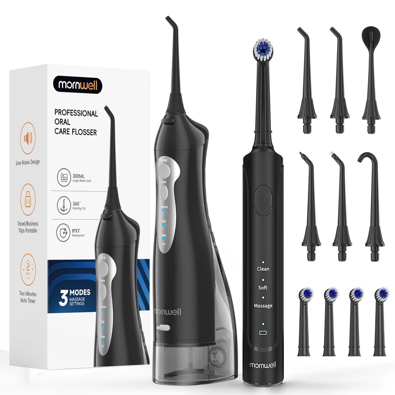 Home Dental Care Portable Water Flosser and Electric Toothbrush Set - 19