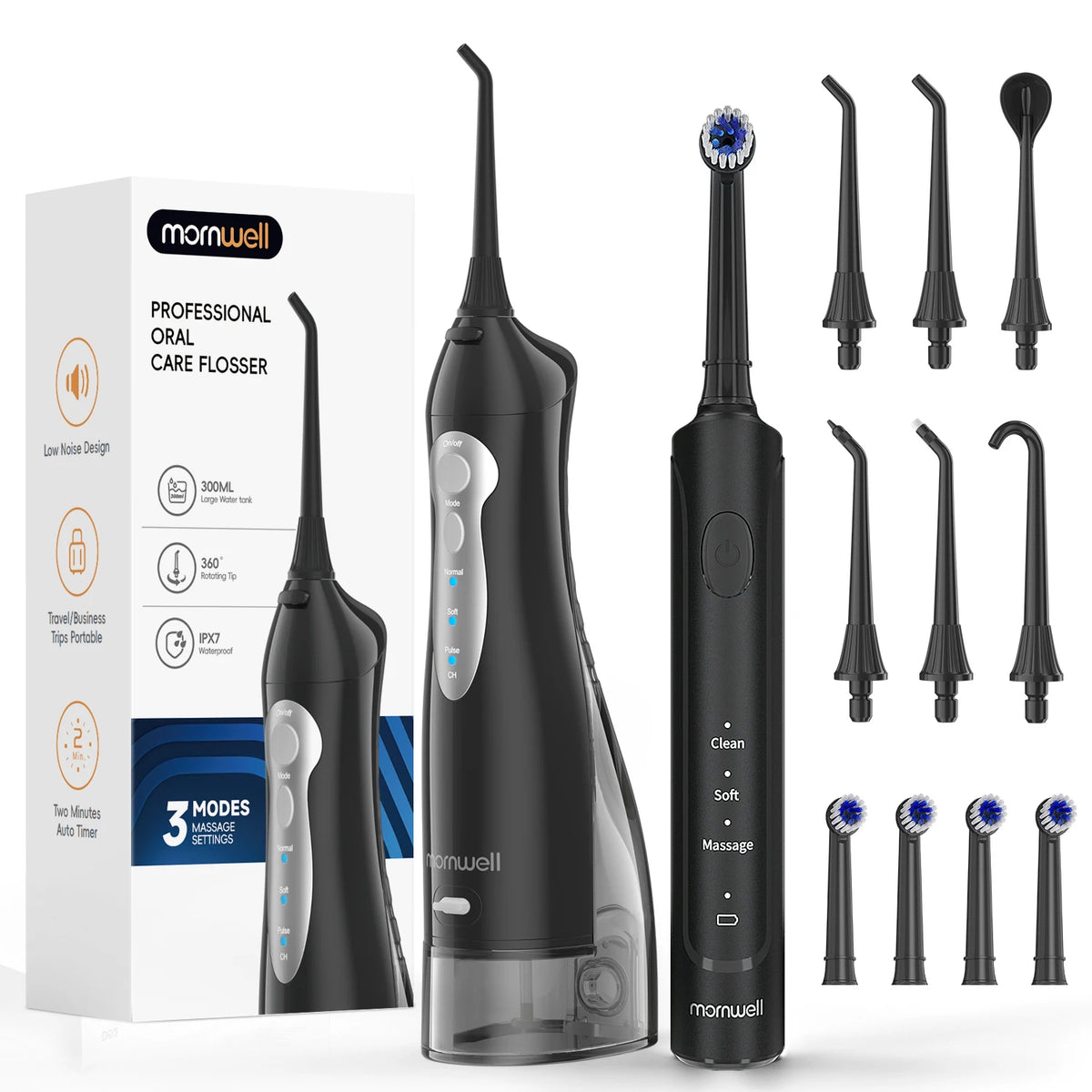 Home Dental Care Portable Water Flosser and Electric Toothbrush Set