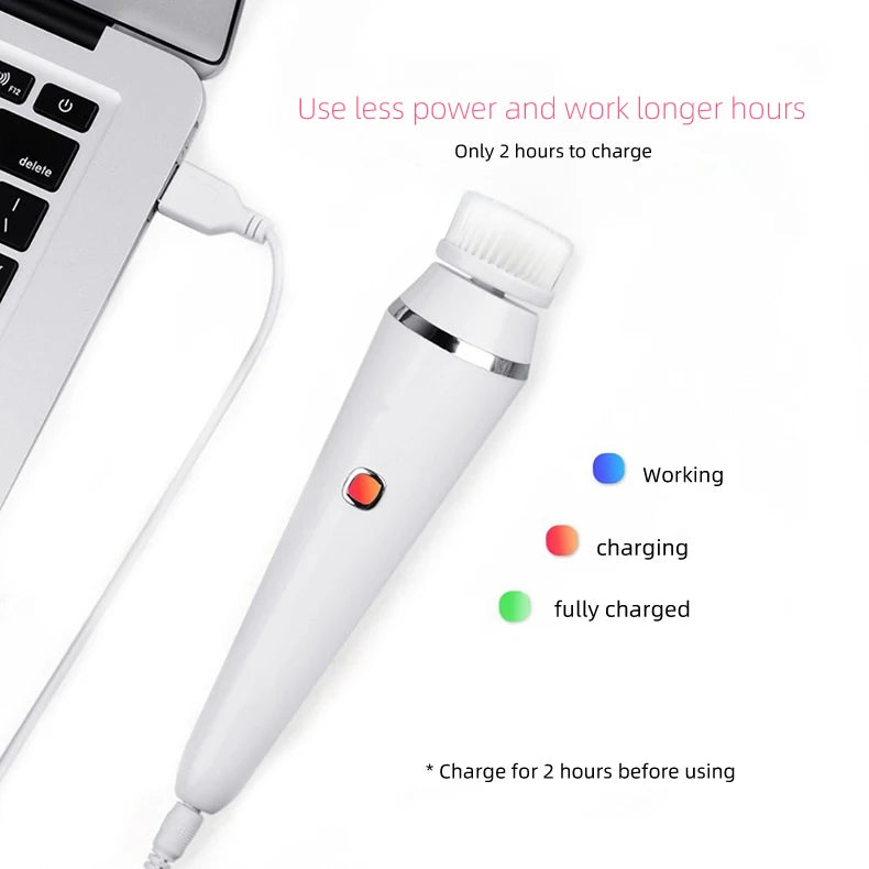 Daily Skincare Rotating Facial Cleansing Brush for Deep Pore Exfoliation - 13