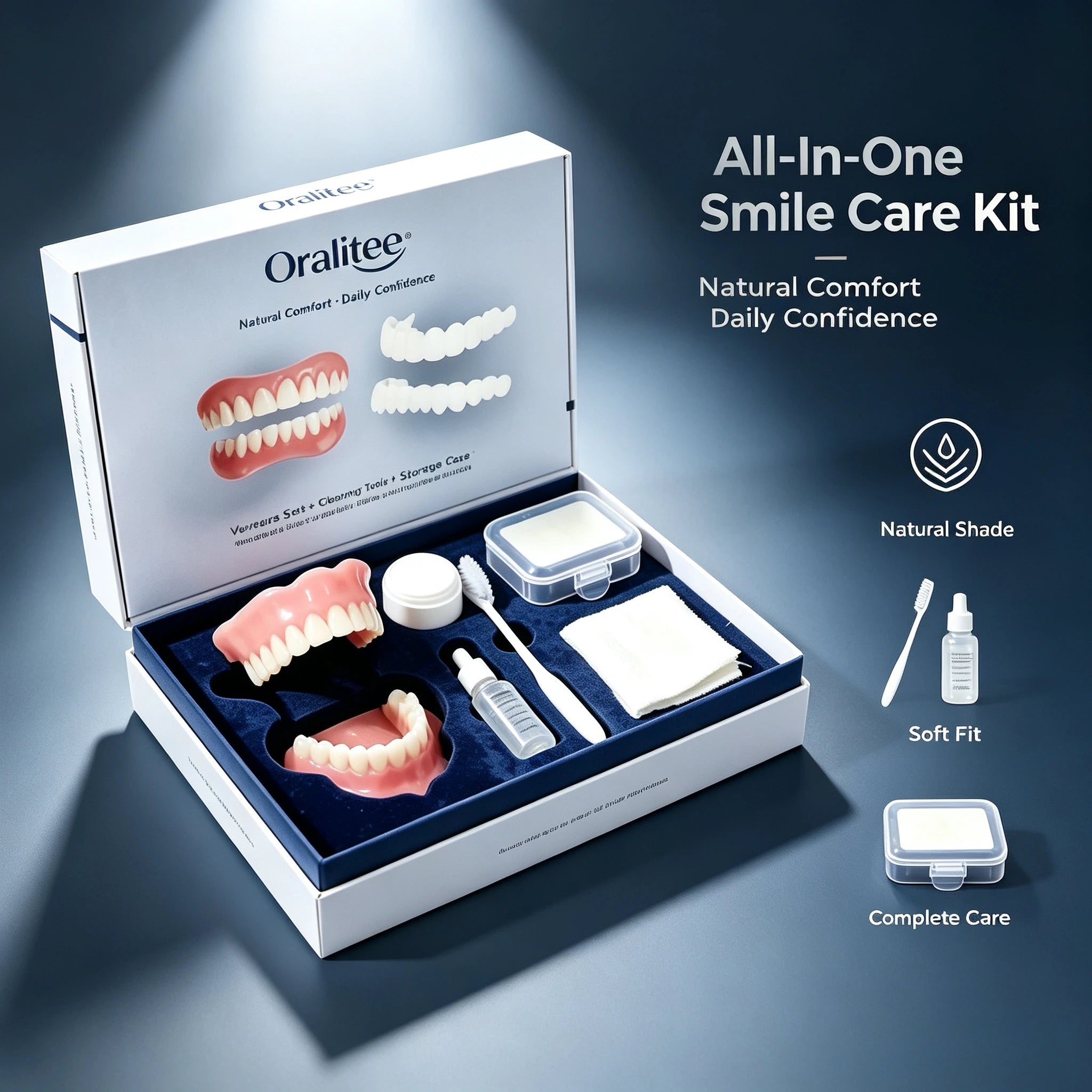 Daily Smile Adjustable Silicone False Teeth Kit for Natural Comfort - 1