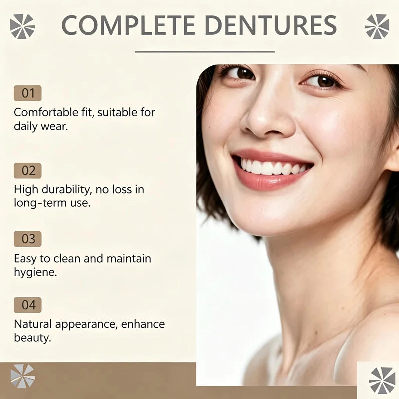Bright Smile Comfort Dentures for Realistic Teeth Appearance and Fit
