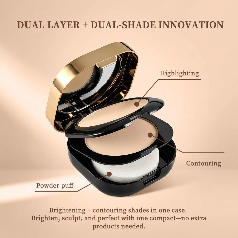 Daily Makeup Routine Flawless Collagen Pressed Powder Matte Finish - 5