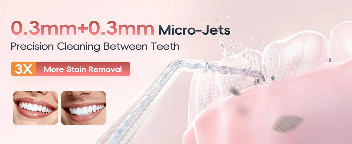 Bathroom Oral Care Water Flosser with Rechargeable Battery and 300ML Tank - 8