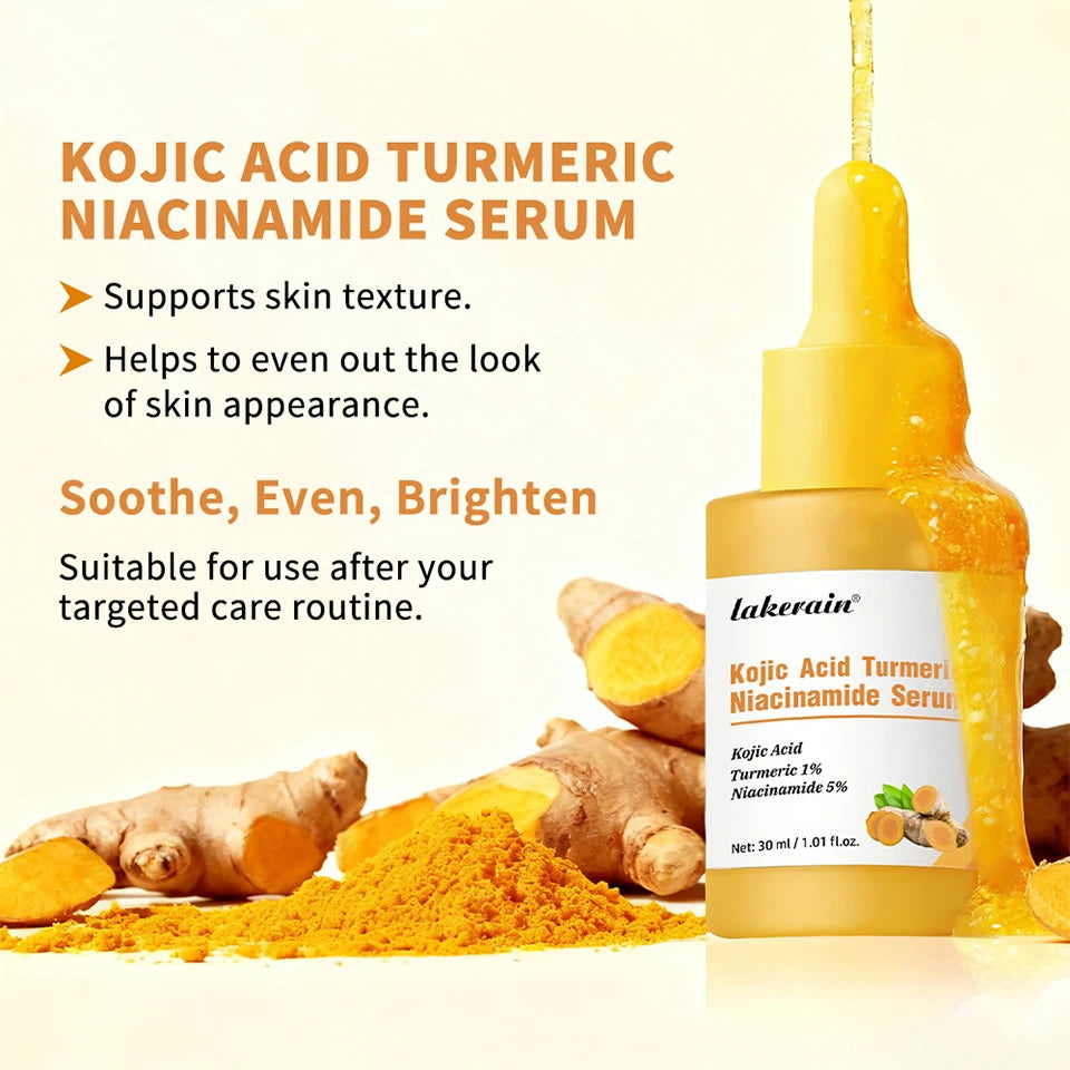 Face Skin Kojic Acid Turmeric Serum for Brightening and Hydration - 10