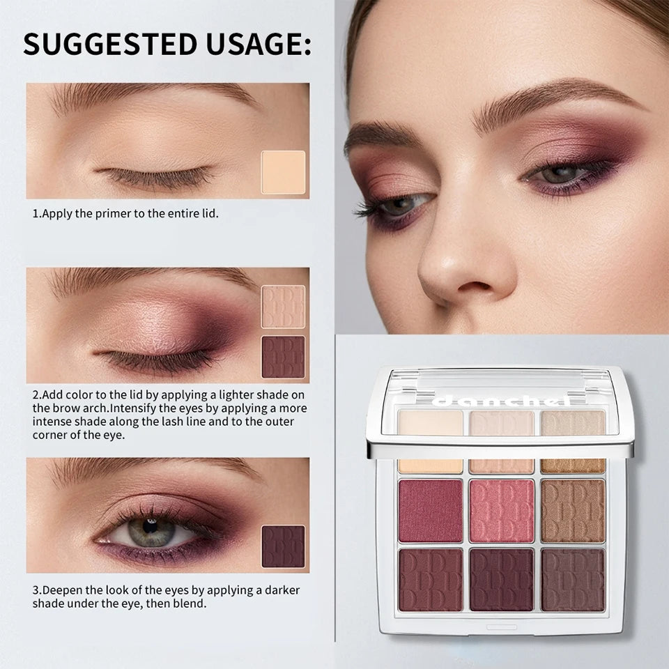 Daily Makeup Eyeshadow Palette with Long Lasting Coordinated Shades - 16
