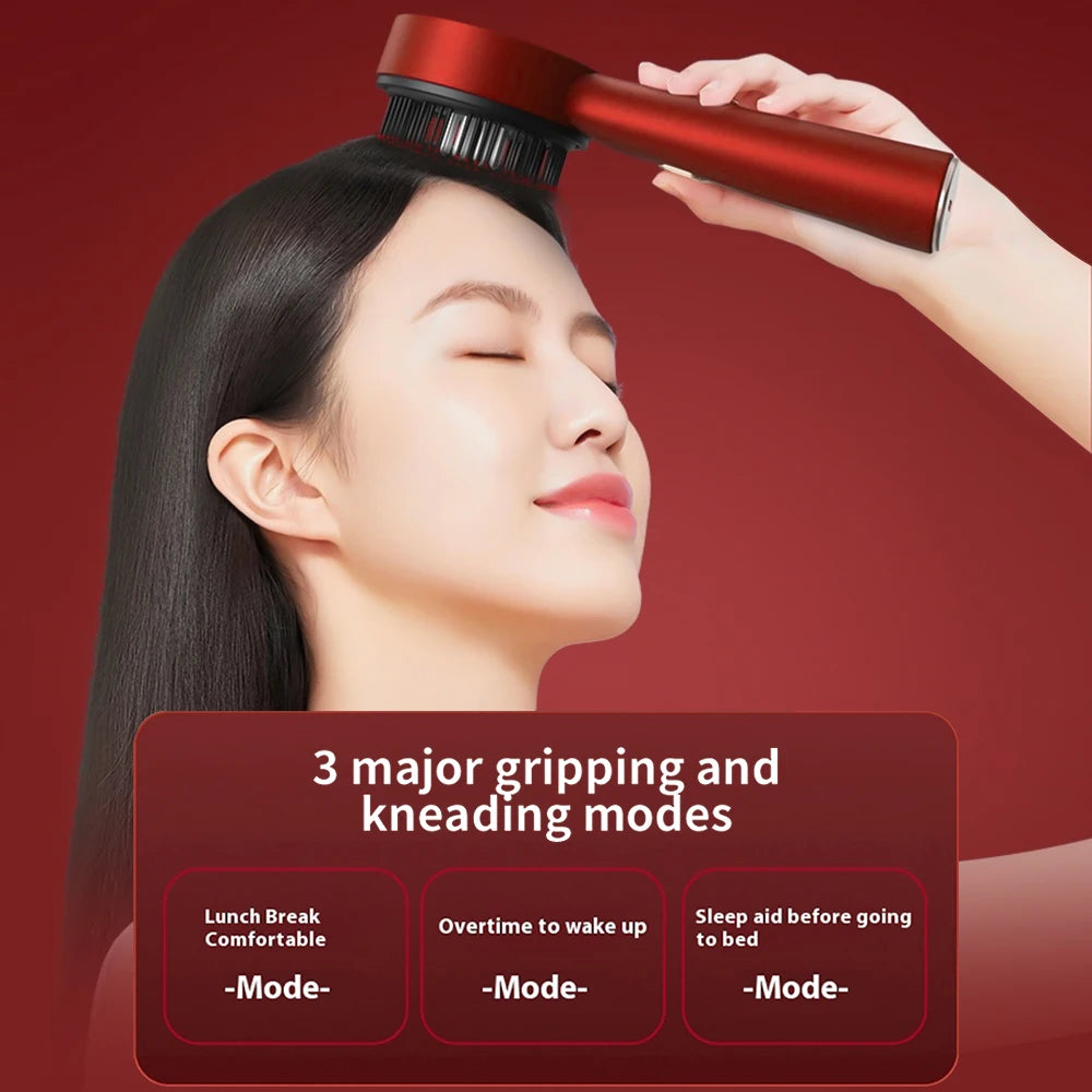 At Home Electric Scalp Massage Comb with Red Light and Oil Applicator - 15