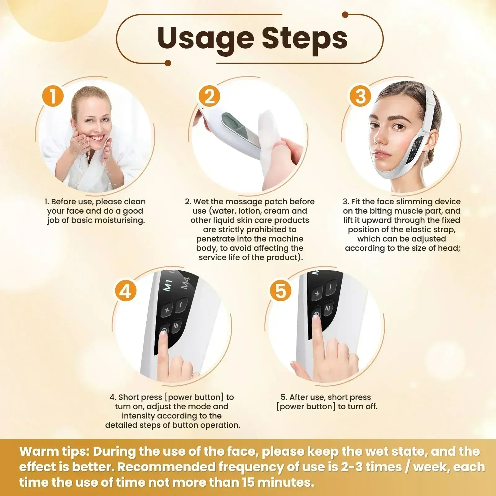 At Home Facial V-Line Lift Device and Micro Current Skin Care Massager - 6