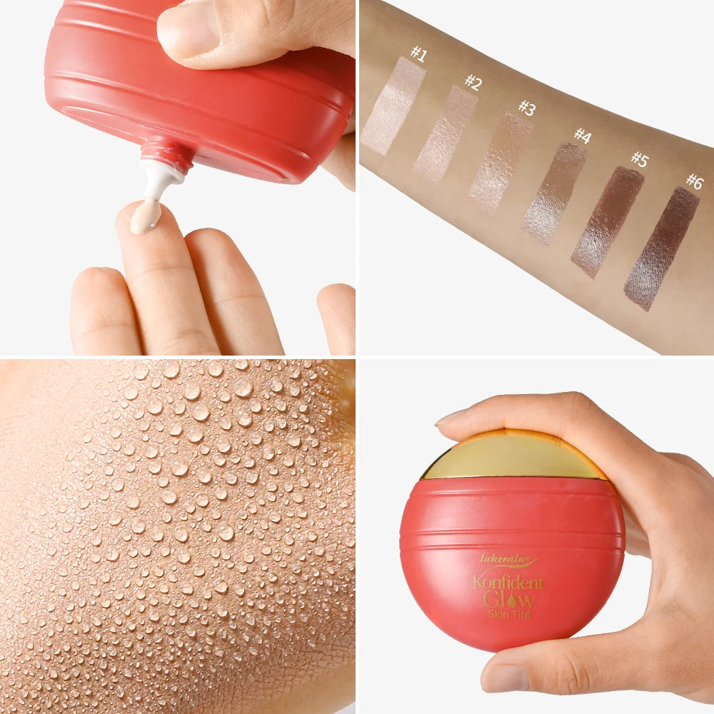 Daily Makeup Routine Hydrating Glow Skin Tint Foundation Light Coverage - 5