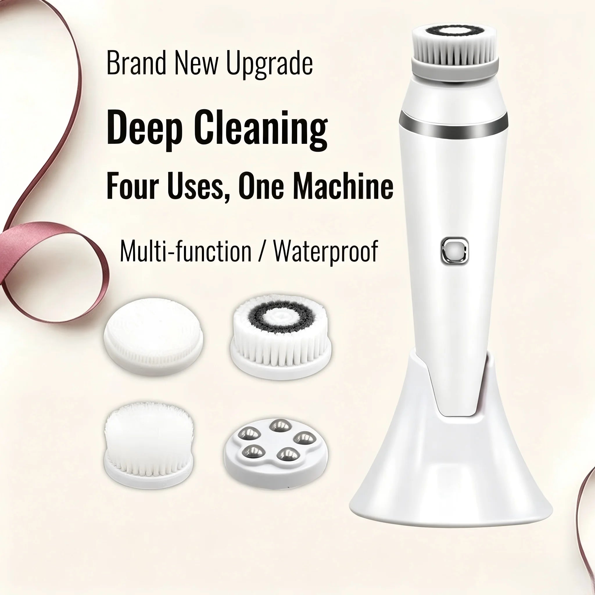 Daily Skincare Rotating Facial Cleansing Brush for Deep Pore Exfoliation - 1