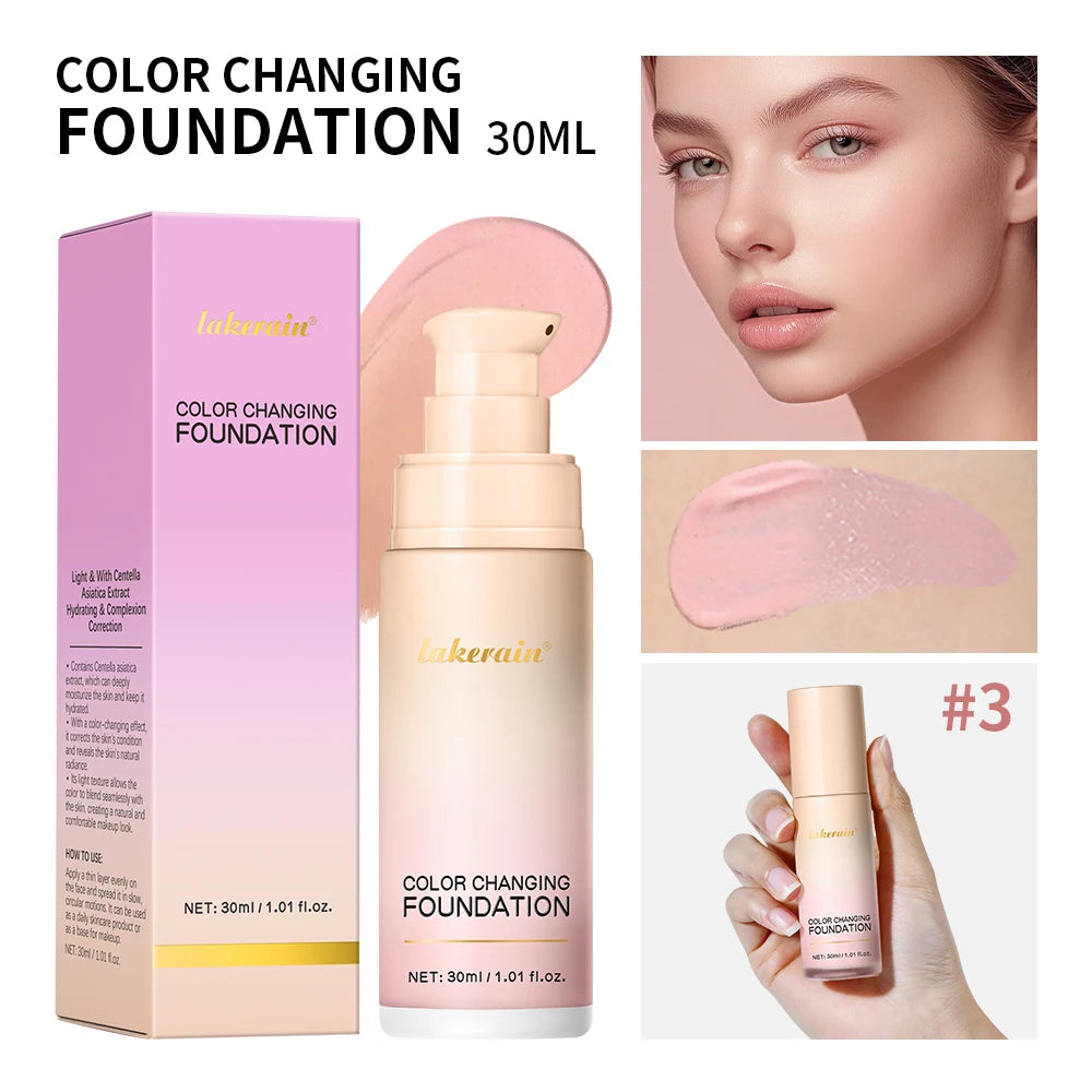 Daily Makeup Routine Color Changing Foundation for Flawless Coverage