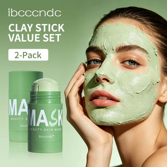 Skincare routine green tea face clean mask for deep moisturizing care