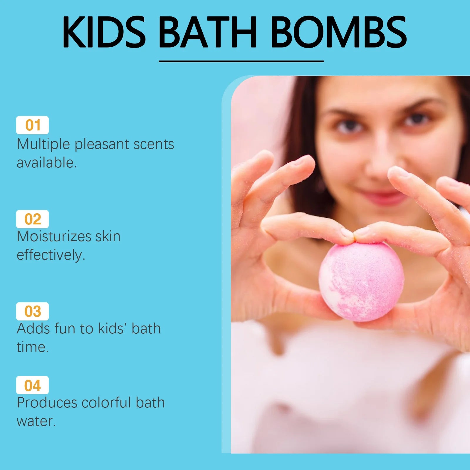Bath Time Kids Bath Ball Moisturizing and Cleansing Fizzy Balls Gift Set - 10