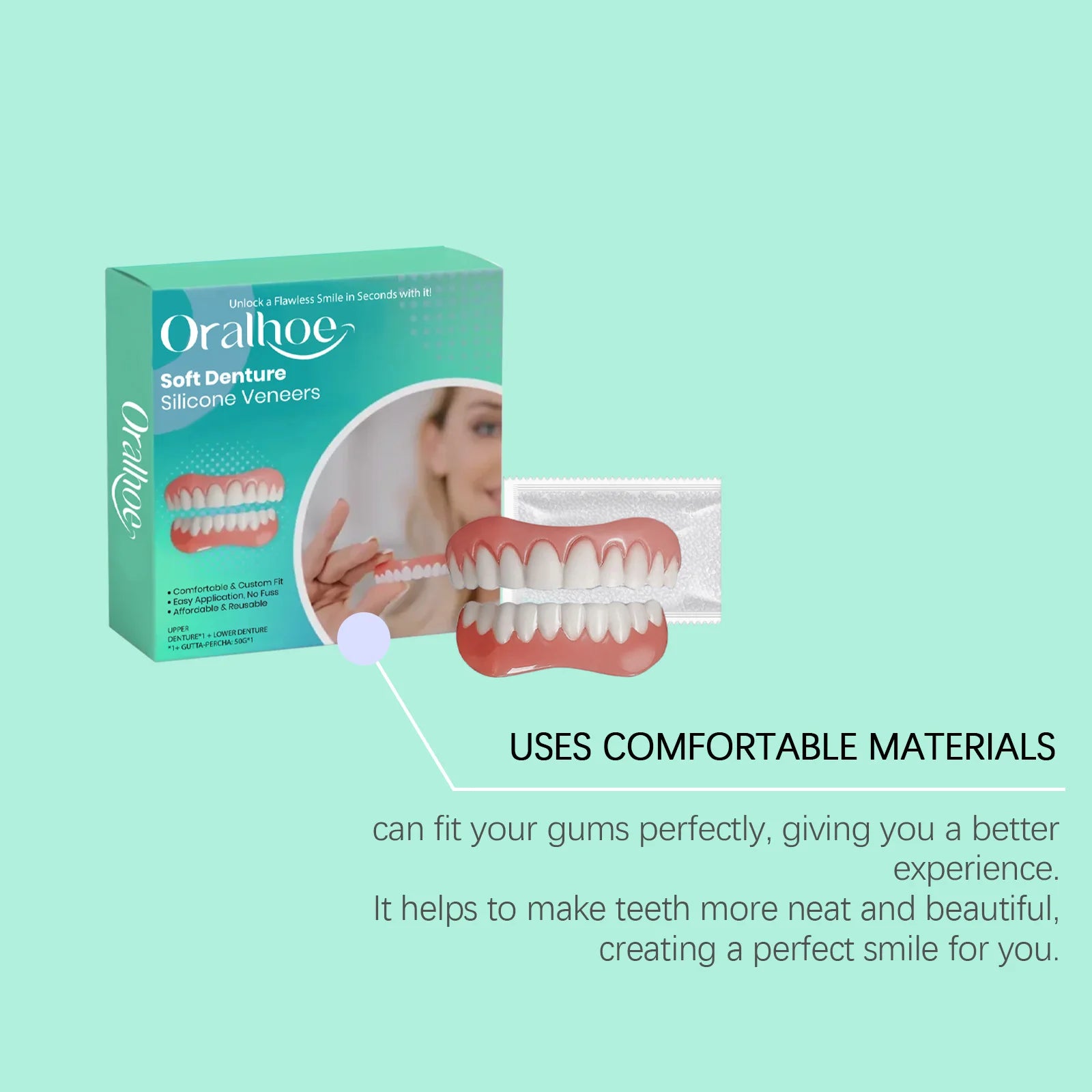 Daily Smile Recovery Silicone Dentures Set for Natural Look and Fit - 11