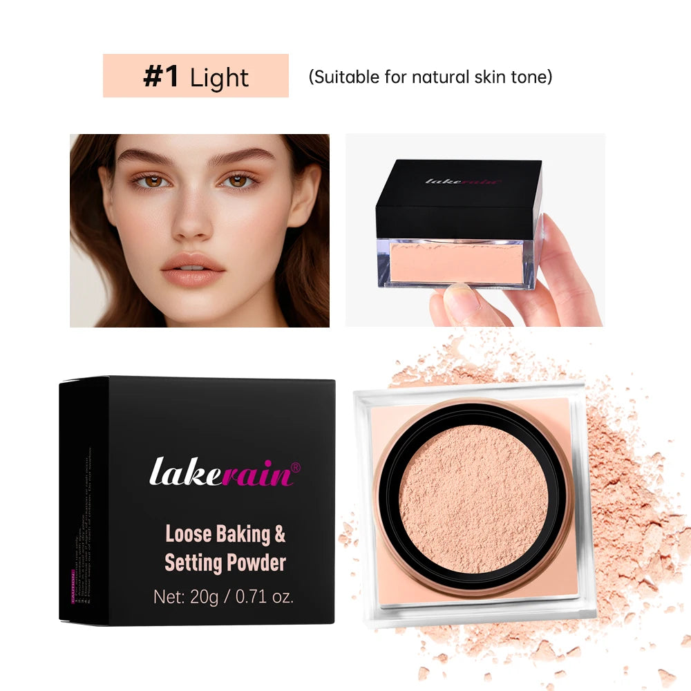 Daily Makeup Routine Loose Setting Powder for Flawless Matte Finish
